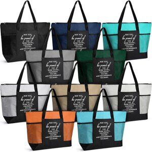 10 Pcs Nurse Tote Bags Set - Large Oxford Cloth, Waterproof, with 'May you be pr